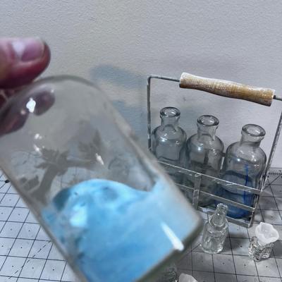 Collection / Lot of Tiny and Miniature Clear Bottles 