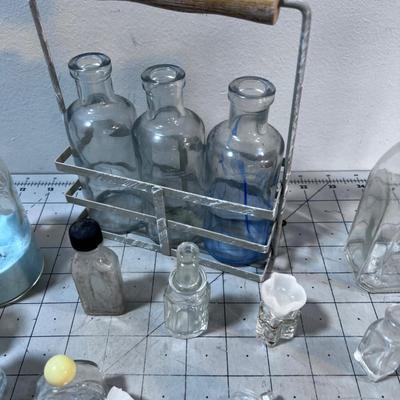 Collection / Lot of Tiny and Miniature Clear Bottles 
