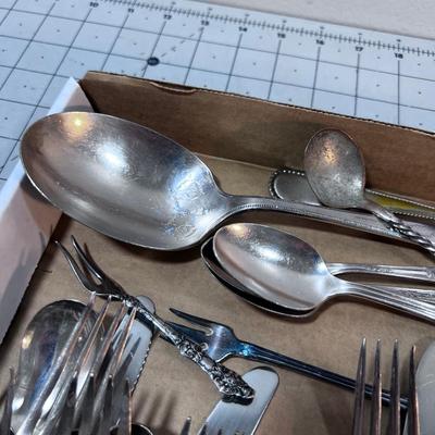 Lot of Antique Silver Plated Utensils