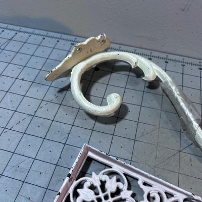 Victorian Style Iron Hooks (4) 