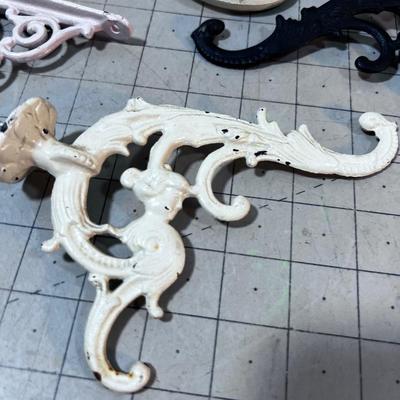 Victorian Style Iron Hooks (4) 