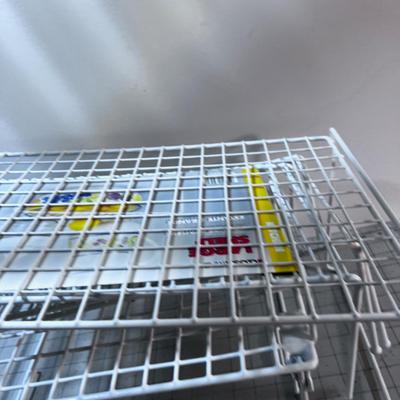 Shelves and Wood Plate Rack. 