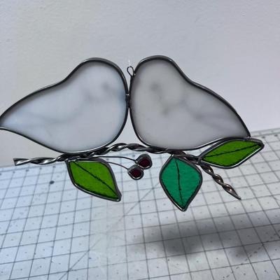 Hummingbird and 2 partridge in a Cherry tree Light Catchers