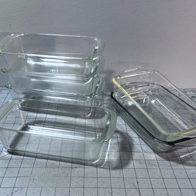 Pyrex 6 Loaf Glass Cooking Dishes