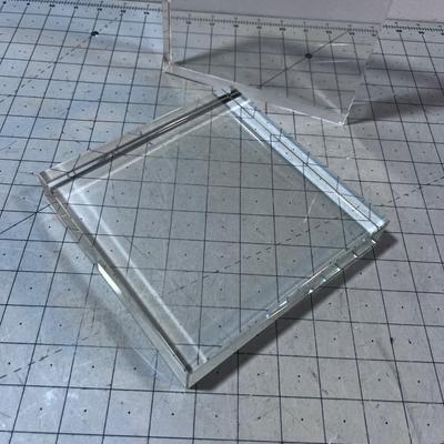 2 Square Beveled Edge Pieces of Glass 