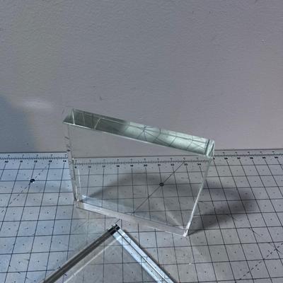 2 Square Beveled Edge Pieces of Glass 
