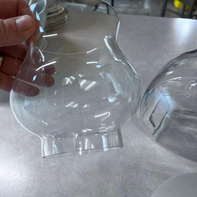 Clear Glass Lot: Candy Jars, Vases, Lantern Glass 