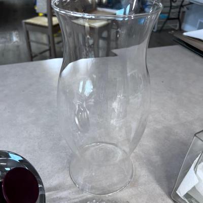 Clear Glass Lot: Candy Jars, Vases, Lantern Glass 