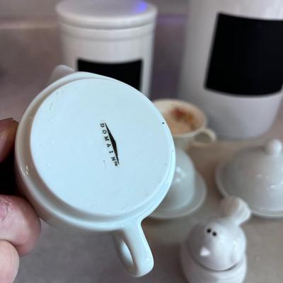 White Ceramic ITEMS: Canisters and such
