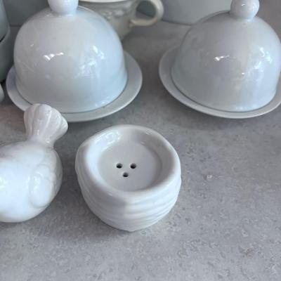 White Ceramic ITEMS: Canisters and such