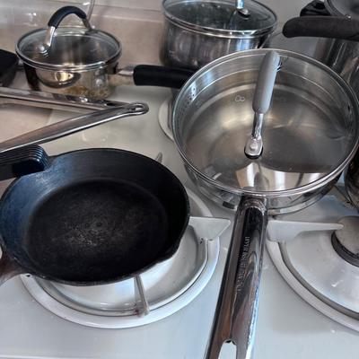 Cook Ware: Sauce Pans, Stock Pot and Fry Pants, Extra lid etc. 