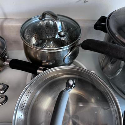 Cook Ware: Sauce Pans, Stock Pot and Fry Pants, Extra lid etc. 