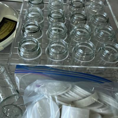 Rolling Rack and Spice Jars. 