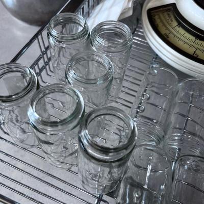 Rolling Rack and Spice Jars. 