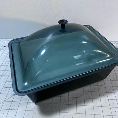 Vintage COLD Serving Covered Tray, Green 