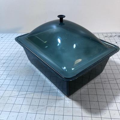 Vintage COLD Serving Covered Tray, Green 