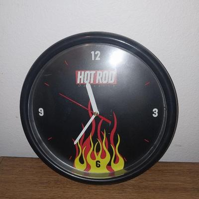 '57 CHEVY BEL-AIR DIE-CAST REPLICA AND HOT ROD WALL CLOCK