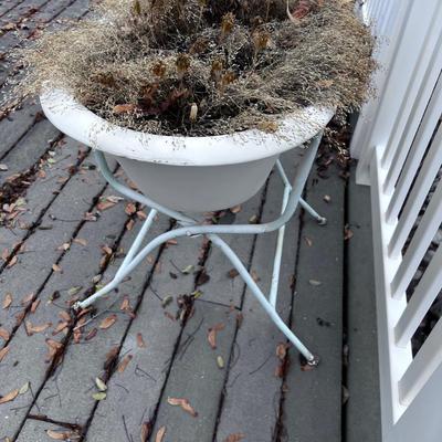 Wash Tub Planter, With Dirt in it!