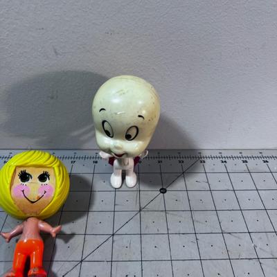 2 VINTAGE 1971 Talk up Dolls, Casper 
