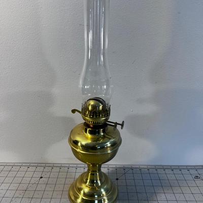 Vintage Brass Kerosene Lamp 