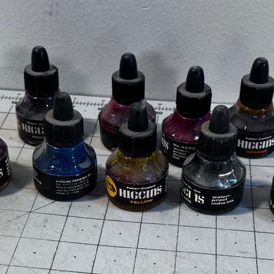 9 Antique Ink BOTTLES