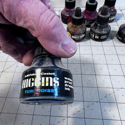9 Antique Ink BOTTLES