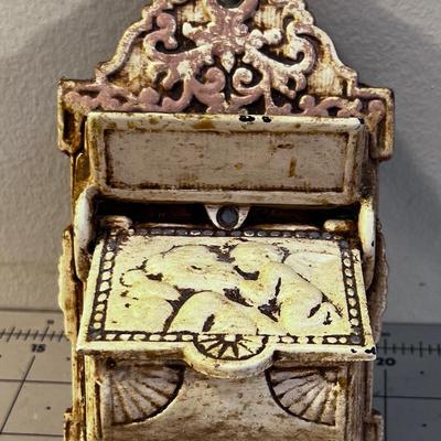 Antique Cast Iron Match Safe