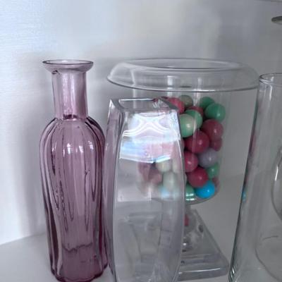 Lot of Vases (8) Mostly Clear