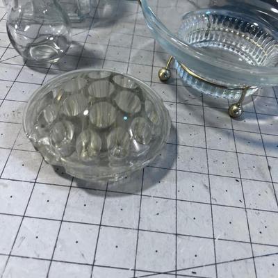 GLASS: Decanter, Frog, Cookie Jar and MORE (7 pieces) 
