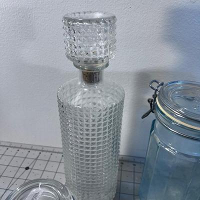 GLASS: Decanter, Frog, Cookie Jar and MORE (7 pieces) 