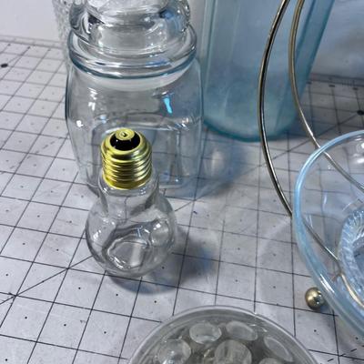 GLASS: Decanter, Frog, Cookie Jar and MORE (7 pieces) 