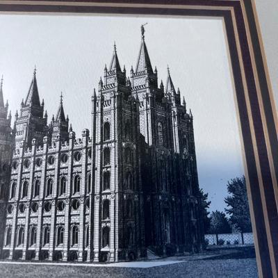 Salt Lake LDS Temple Signed Lithograph