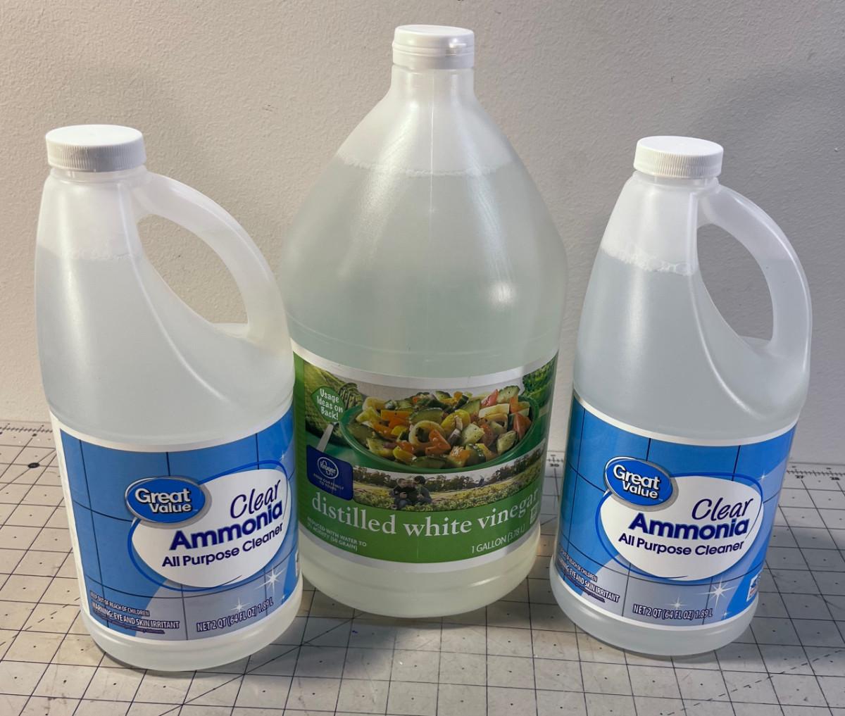 Ammonia and Vinegar for Cleaning or whatever