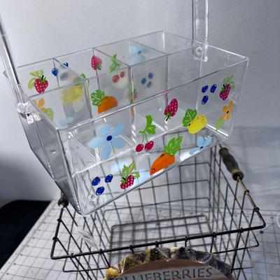 Blueberry Basket and Napkin and other