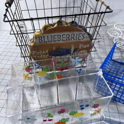 Blueberry Basket and Napkin and other