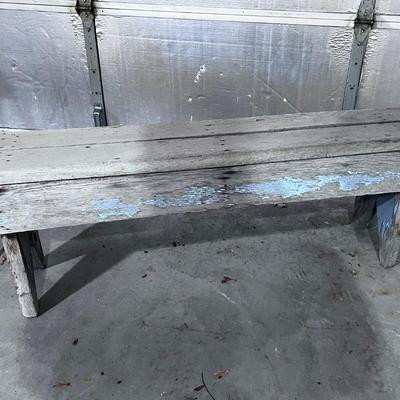 Rustic Wood Farm Bench