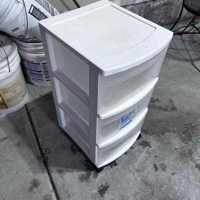 Plastic 3 Drawer Cart