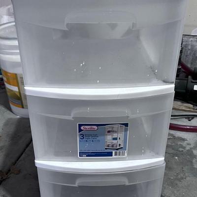 Plastic 3 Drawer Cart
