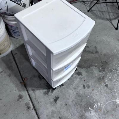 Plastic 3 Drawer Cart