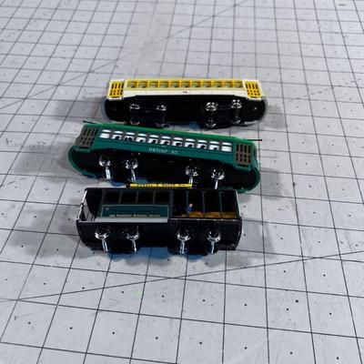 3 Trolley Street Cars  