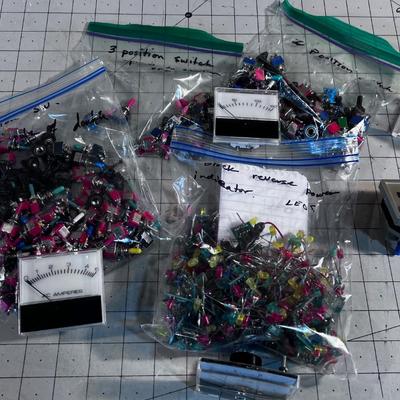 HO SCALE  Train Model Switches, lights and Gauges 