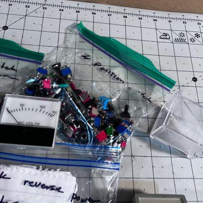 HO SCALE  Train Model Switches, lights and Gauges 