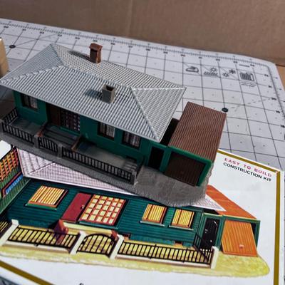 HO Scale Building for Model Train Scene; Church & Barn
