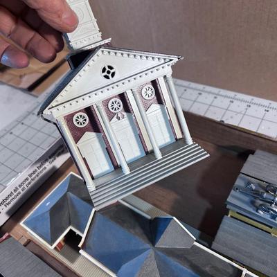 HO Scale Building for Model Train Scene; Church & Barn