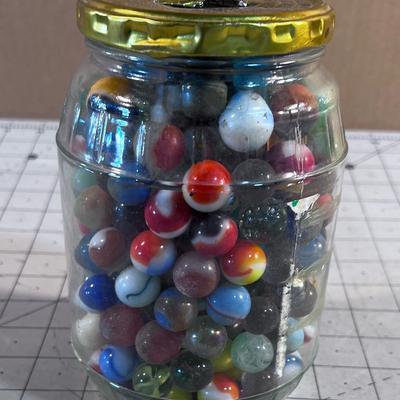 Jar of Antique and Vintage Marbles 