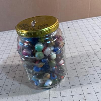 Jar of Antique and Vintage Marbles 