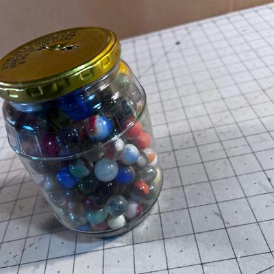 Jar of Antique and Vintage Marbles 