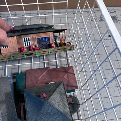 HO SCALE  Train Model Buildings; Church and Train Station. 
