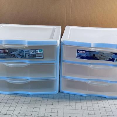 2 Sterilite Small Drawer Storage 