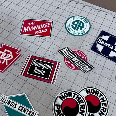 Collection of Miniature Railroad Plaque Signs, All Metal 